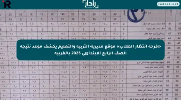 «فرحة انتظار الطلاب» موقع مديرية التربية والتعليم يكشف موعد نتيجة الصف الرابع الابتدائي 2025 بالغربية